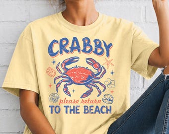 Crabby Take Me Back to the Beach T-shirt | Crab Graphic Tee