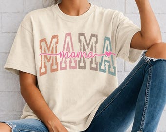 Mama Decal T-Shirt | Garment-Dyed Comfort Colors Tee