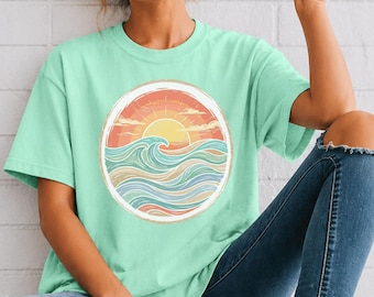 Summer Waves t-shirt, Comfort Colors Garment-Dyed