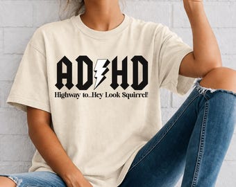 Komfort Farben ADHD lustiges Shirt, psychische Gesundheit Humor T-Shirt, Neurodivergentes Grafik T-Shirt, sarkastisches ADHD Shirt, bezogenes lustiges T-Shirt