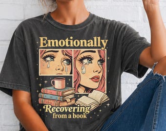 Emotionally Recovering From a Book comic girl tee | T-Shirt