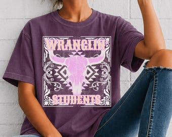 Pink Longhorn Skull T-Shirt | Wrangler Students Graphic Tee