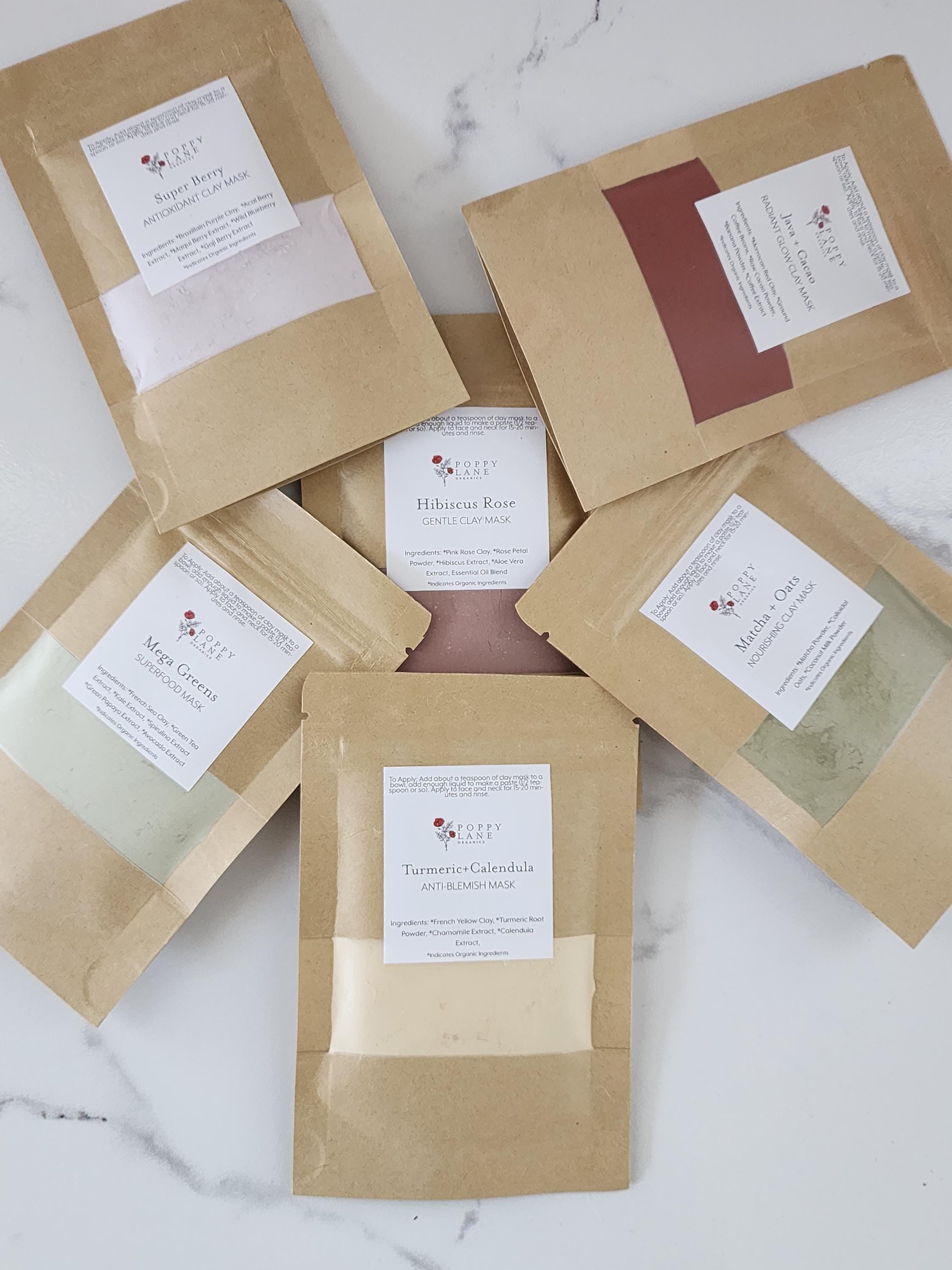 Organic Clay Mask Vegan, Sensitive Skin Choose Your Blend