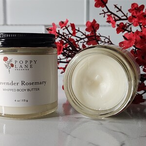 Lavanda Romero / Mantequilla Corporal / Orgánica / Hidratante / Crema Corporal / Cuidado de la Piel / Belleza Verde / Mantequilla Corporal Vegana
