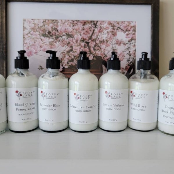 Creamy Body Lotions | Vegan Lotion | Organic Lotion | Moisturizing Cream | Body Cream | Body Butter | Lotion | 8oz