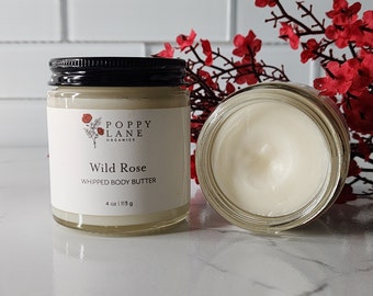 Wild Rose | Body Butter | Organic | Moisturize | Body Cream | Skin Care | Green Beauty | Vegan Body Butter