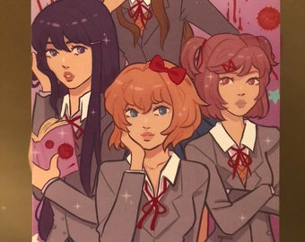 ArtStation - Doki Doki Literature Club - poster (FAN ART)