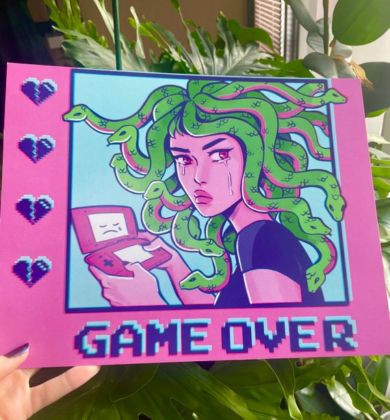 Medusa Game Over Medium Print Etsy