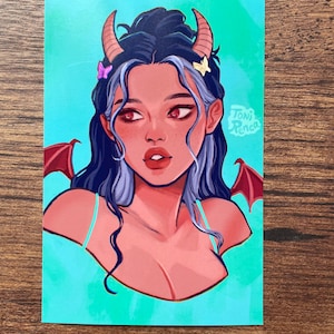 Demon Girl Portrait Print