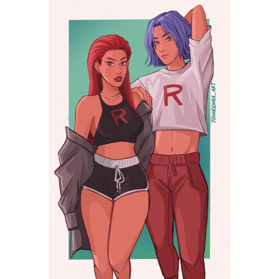 Team Rocket Modern Jessie And James Large Print Etsy