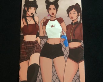 Fire Girls Mini Print