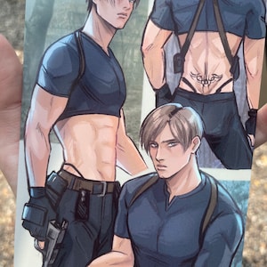 Leon Crop Top Re4 Fan Art