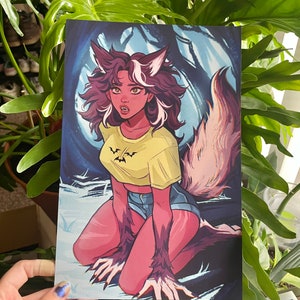 Werewolf Girl Medium Print