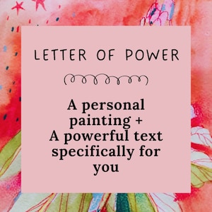 Carta de Poder Kraftbrev - Um texto personalizado + um texto completo específico para cavar Leitura de tarô + uma pintura que reflete você.