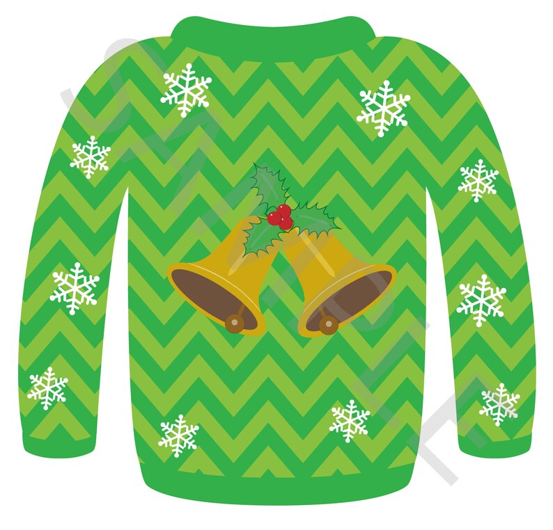 Colorful Ugly Christmas Sweater Clipart Set in a PNG