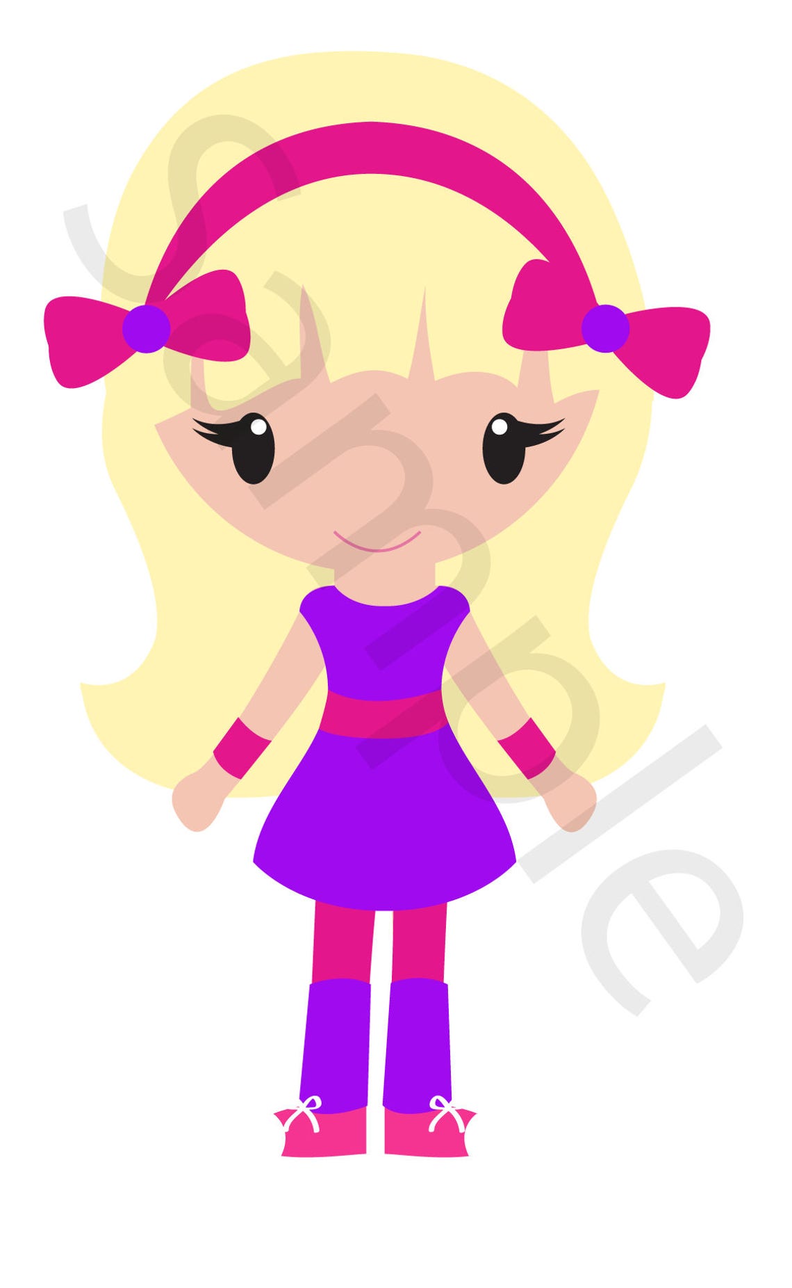 I Love the 80s Girls Clip-art Set in a PNG 300ppi Format. - Etsy