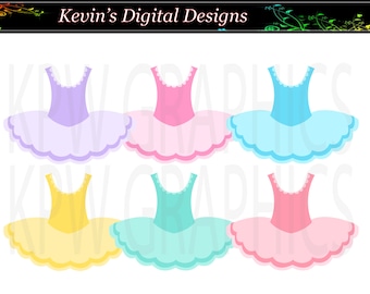 Colorful Ballerina Dresses in a PNG format. Personal & Small Commercial use (0082)
