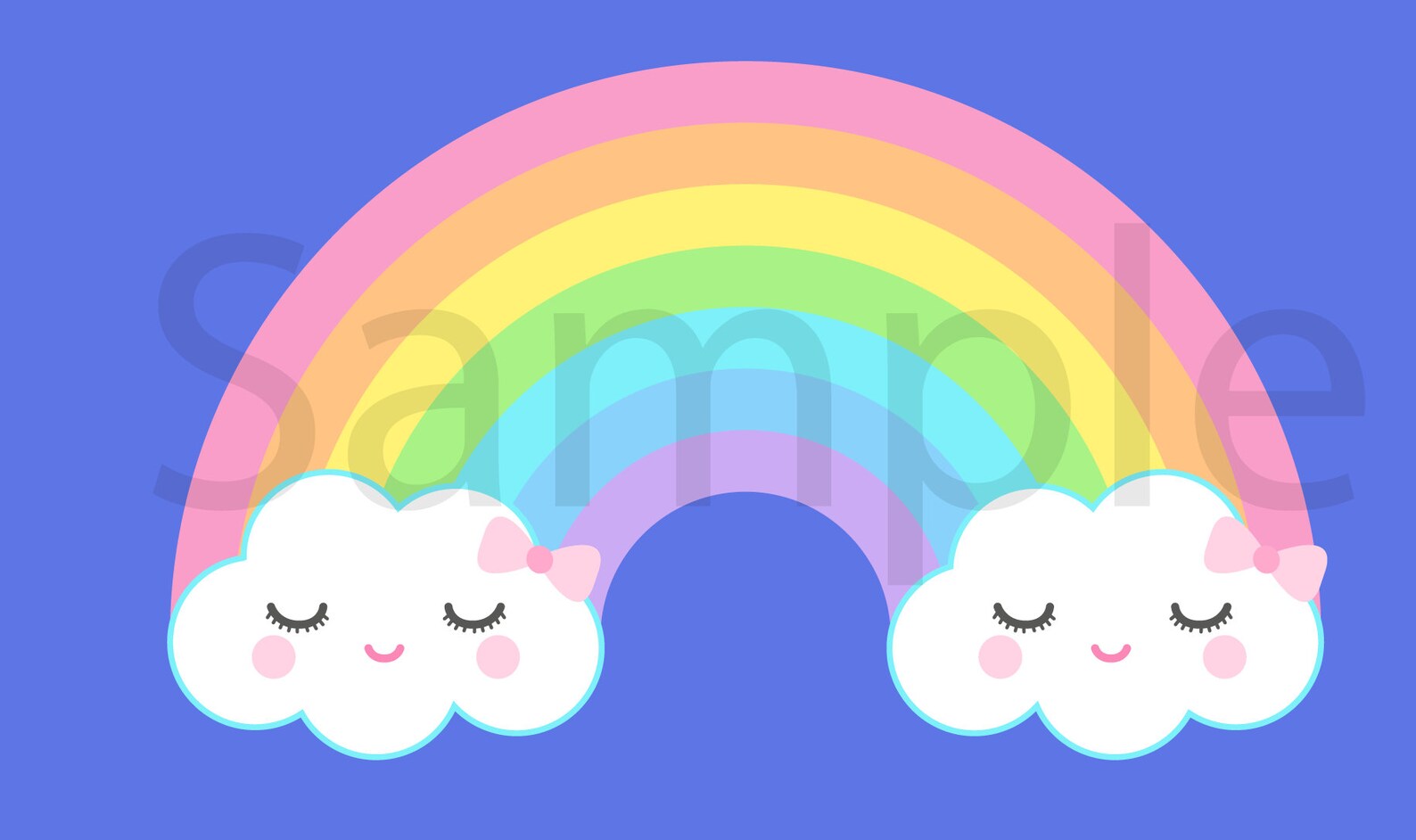 Sunshine and Rainbow Clip-art Set in a PNG 300ppi Format. - Etsy