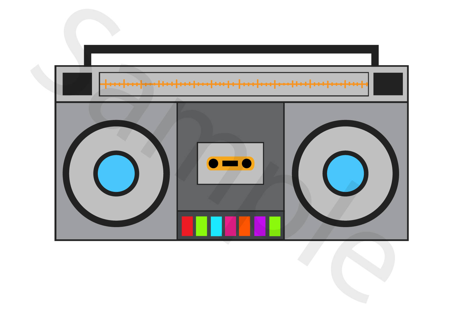 I Love the 80s Girls Clip-art Set in a PNG 300ppi Format. - Etsy