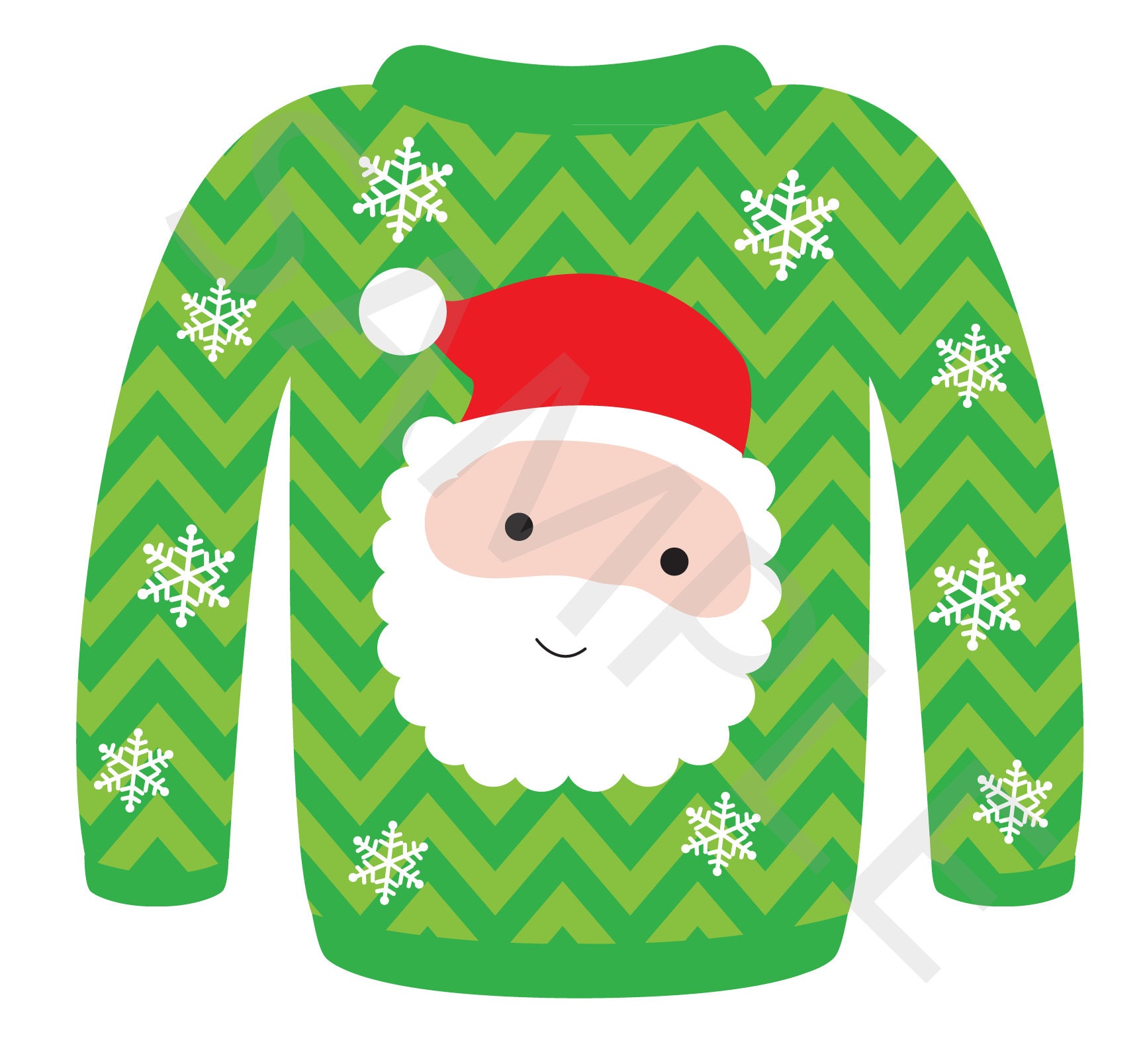 Colorful Ugly Christmas Sweater Clip art Set In A PNG Format Personal Small Commercial Use