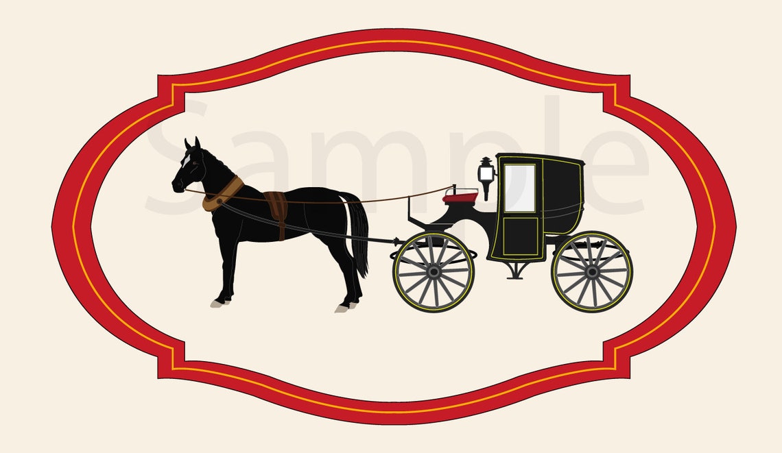 Wedding Horse and Carriage Clip-art Set in a PNG 300ppi - Etsy