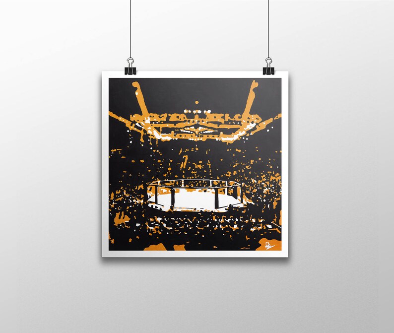 Octogone Impressionprint Peinture Acrylique 50x50 Cm Idée Etsy