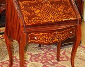 Best Inlaid Mahogany Satinwood RJ Horner Slantlid Writing Desk Indian ladies