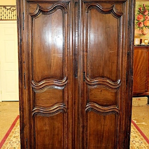 Period 18th Century Walnut Country French Armoire As Is Condition