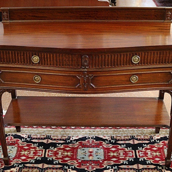 Early 20th Century Mahogany Adams Style Sideboard Server Buffet Made In Boston