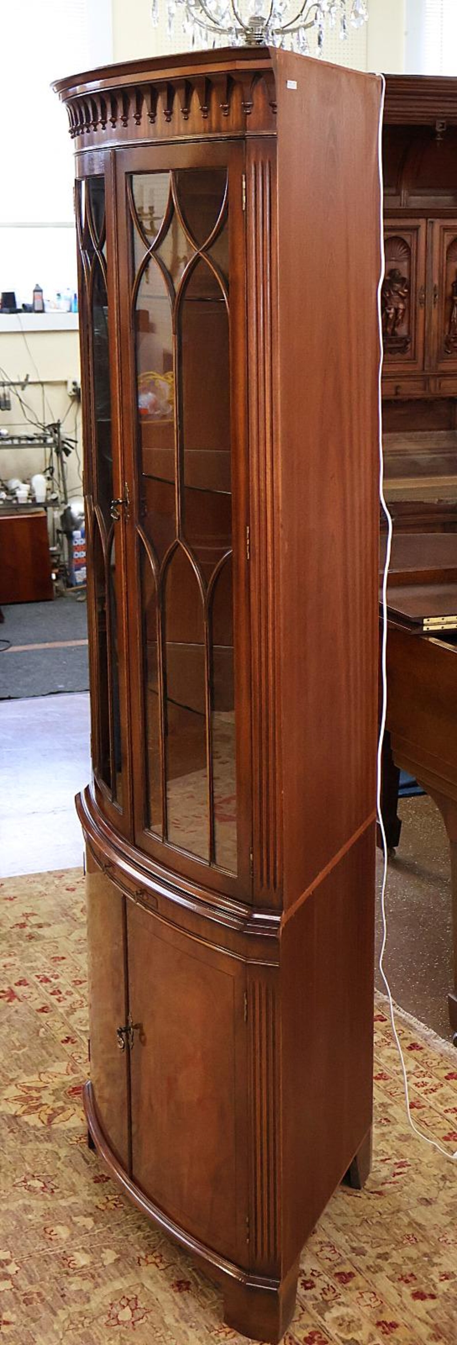English Bevan Funnell Reprodux Mahogany Chippendale Corner Cabinet - Etsy