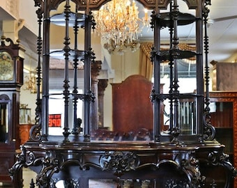 Gorgeous 19th century Rosewood Etagere Attributed To Thomas Brooks Or J.W Meeks