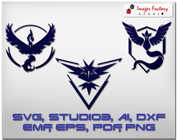 Download 3 Pokemon GO Team Logos cuttable Cricut Design Space | Etsy