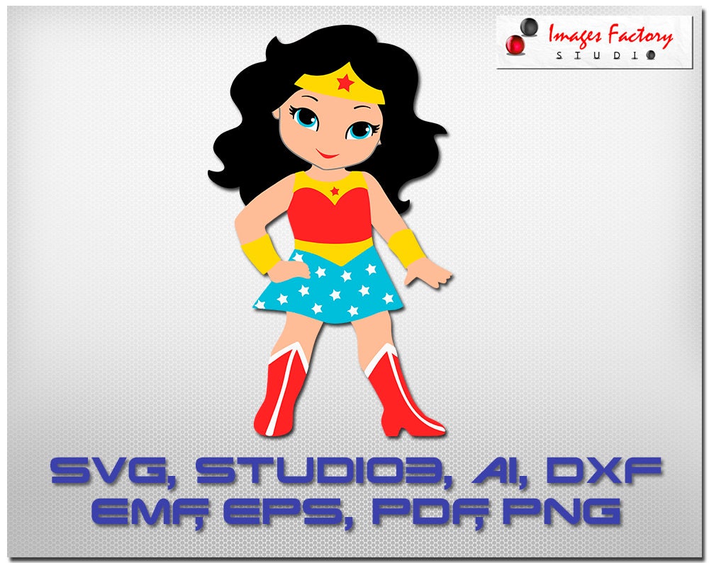Download Wonder Woman Girl svg Cuttable Cricut Design Space | Etsy
