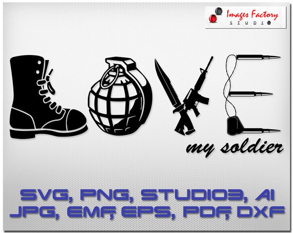 Download Love my soldier SVG cuttable Cricut Design Space ...
