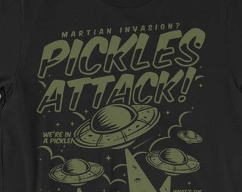 Camiseta divertida para hombre - Camisa Pickle para mujer - Camiseta Pickles Attack - Camisetas gráficas - Camisa Pickle Invasion - Regalos para los amantes de los encurtidos - camisas