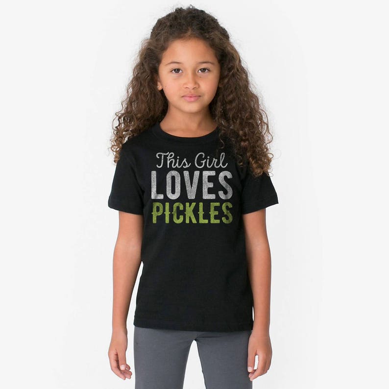 Funny Tshirts for Kids This Girl Loves Pickles Kids TShirt Etsy