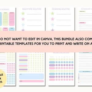 Editable Chore Chart for Multiple Kids Daily Checklist Canva - Etsy