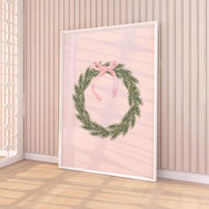 Coquette Christmas Wreath With Bow