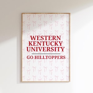 WKU Toppers Digitaldruck: Western Kentucky Wohnheim Dekor (Digitaler Download