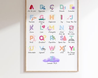 Swift Inspired Alphabet Poster: Playroom Classroom Art (Digital Download)