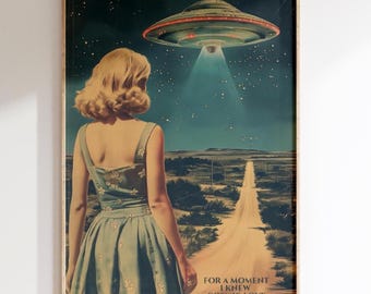 Vintage Down Bad Poster, For a Moment I knew Cosmic Love, Swift Print, Taylor Vintage Art, Retro Taylor Print