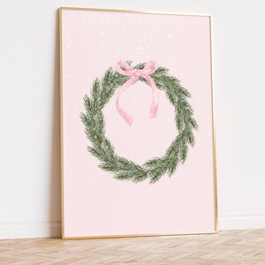 Coquette Christmas Wreath With Bow