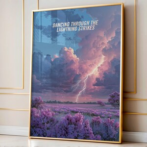 Opalite Sky Print, Dancing Through the Lightning Strikes, Taylor Print, Ethereal Stormy Sky Digital Art, Dreamy Iridescent PNG, Showgirl, Ferris Wheel kisses and Lilacs