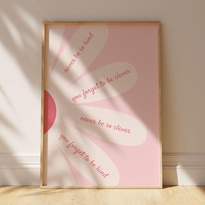 Marjorie Lyric Poster: Pink Floral Wall Art (Digital Download)