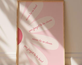 Marjorie Lyric Poster: Pink Floral Wall Art (Digital Download)
