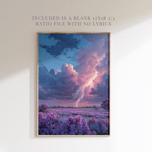 Opalite Sky Print, Dancing Through the Lightning Strikes, Taylor Print, Ethereal Stormy Sky Digital Art, Dreamy Iridescent PNG, Showgirl, Ferris Wheel kisses and Lilacs