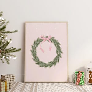 Coquette Christmas Wreath With Bow