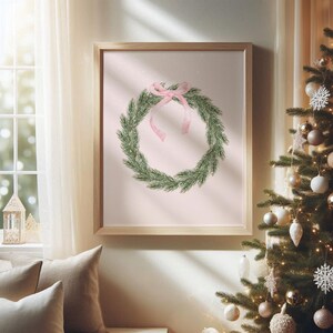 Coquette Christmas Wreath With Bow