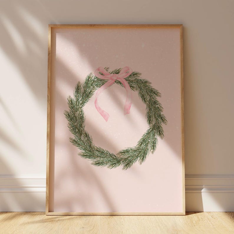 Coquette Christmas Wreath With Bow