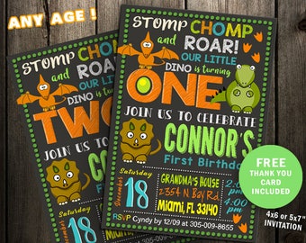 dinosaur invitation etsy